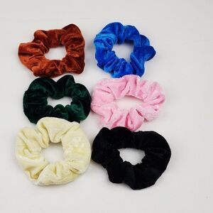 Velvet Scrunchie Hair Ties Bundle Of 6